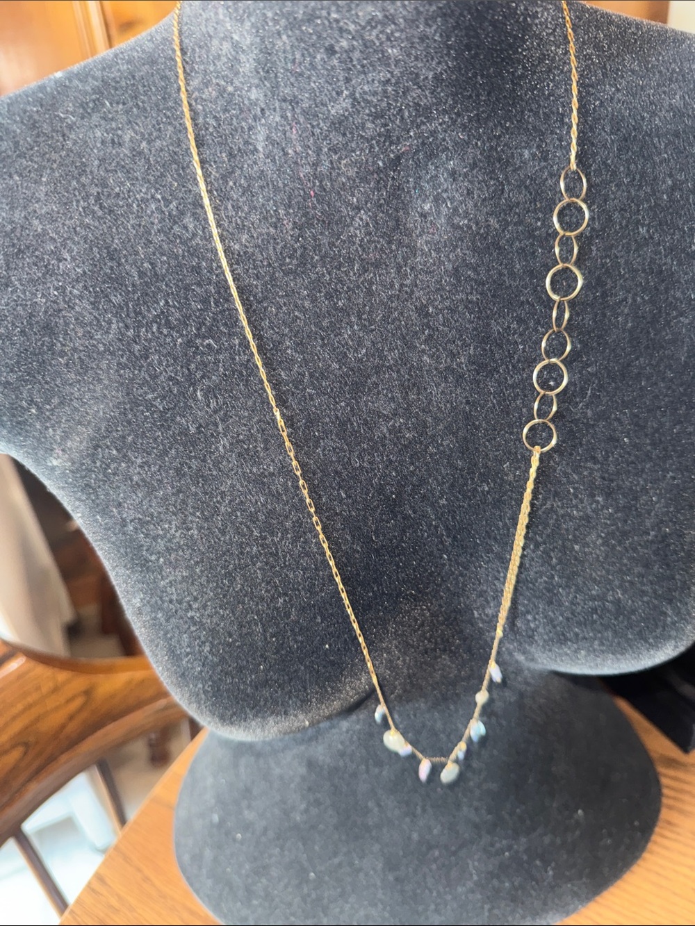 🥰925 Long Necklace(I believe natural stones)